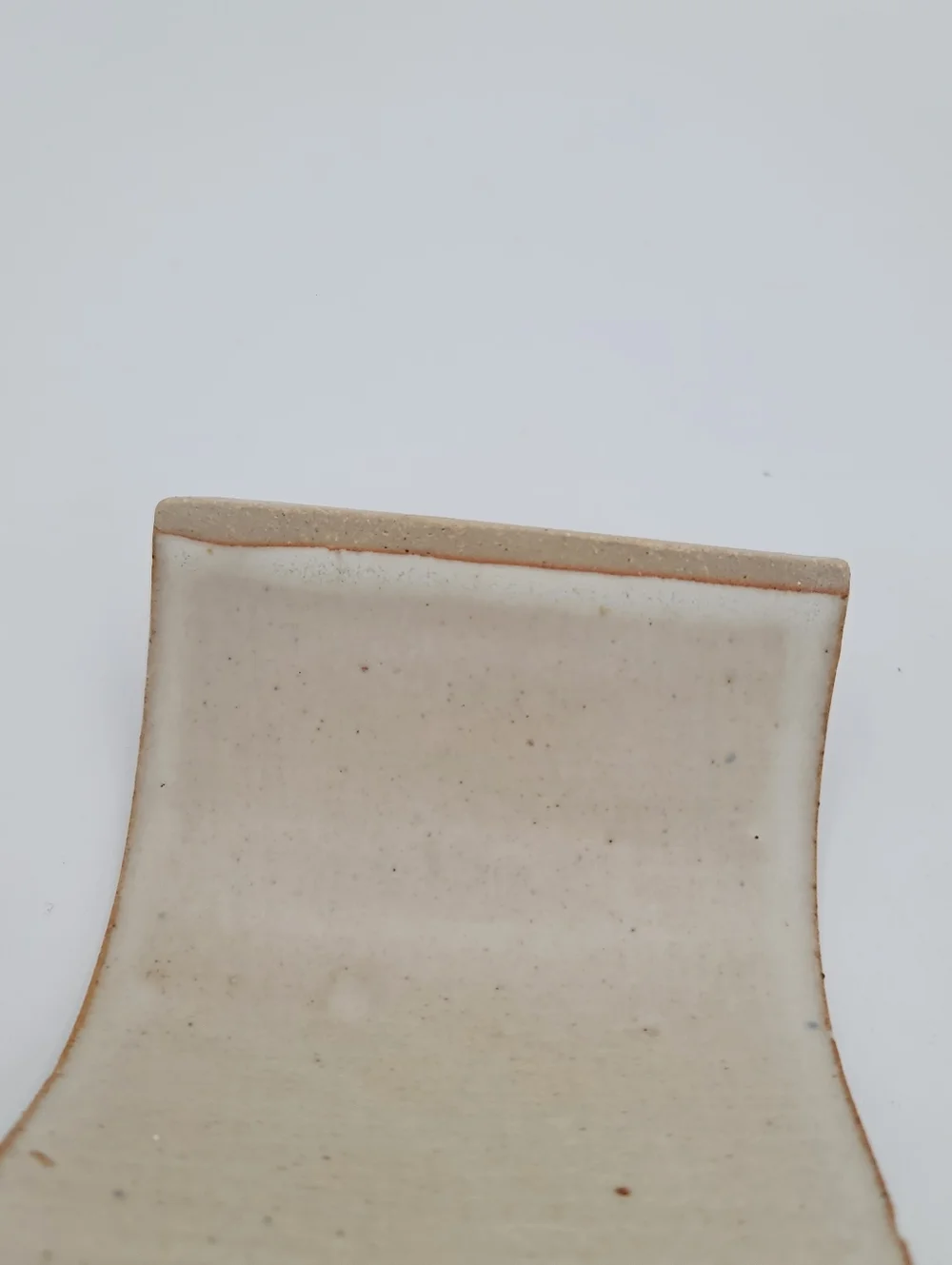 Handmade Studio Pottery Spoon Rest Splash Guard Rustic Farmhouse Blue Cottage